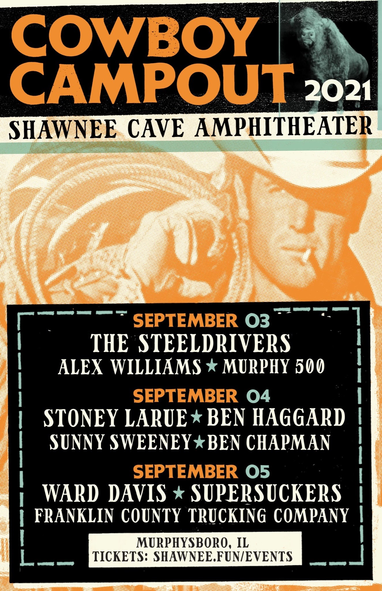 The Shawnee Cave Amphitheater Announces Labor Day Weekend Music Event Cowboy Campout 2021