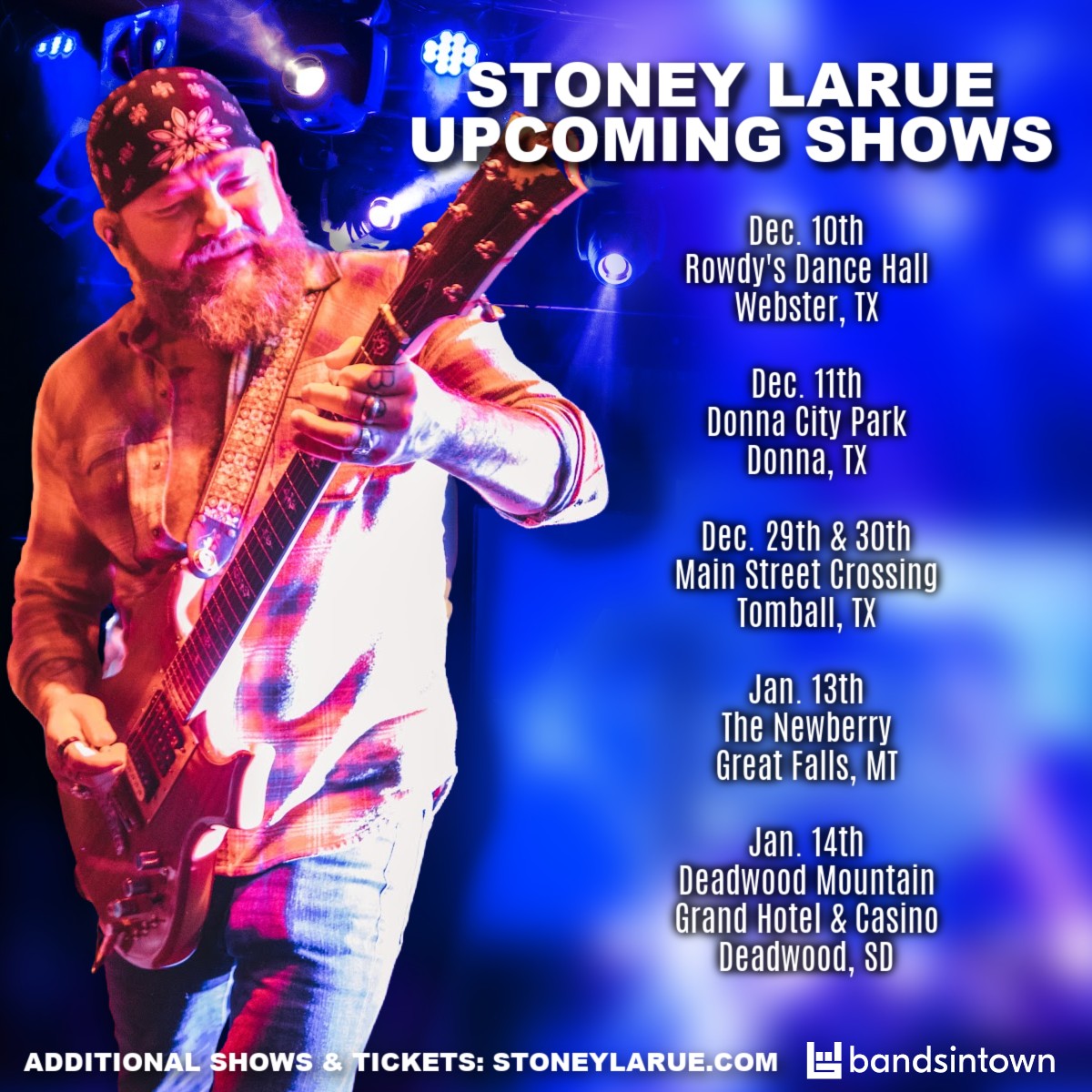 Stoney LaRue Tour Dates Stoney LaRue